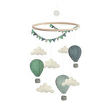 Cot Mobile - Hot Air Balloons - Mint/Blue