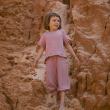 Pants - Ruffle Cuff - Nostalgia Rose