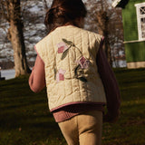 Quilted Sleeveless Gilet - Tulip - Wood Ash