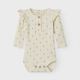 Bodysuit - Blue Flowers - Turtledove
