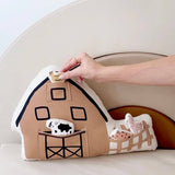 Interactive Farmhouse + Animal Canvas Cushion Set