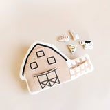 Interactive Farmhouse + Animal Canvas Cushion Set