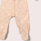 Puddle Ducks Zip Organic Babygrow - Oatmeal