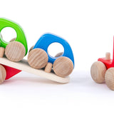 Wooden Car Transporter – Blue