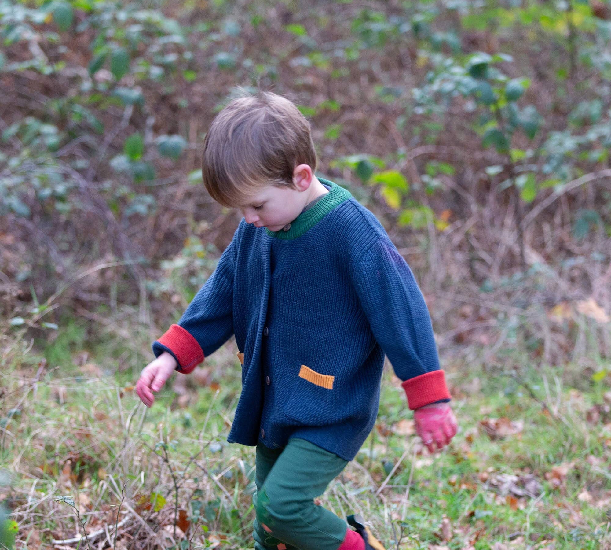 Kids Midnight Snuggly Knitted Cardigan - Navy