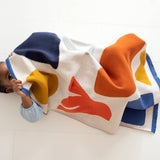 Cotton Knit Baby Blanket - Shapes Multi