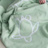 Baby Blanket - Turtles - Soft Green