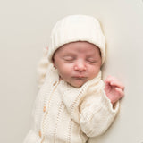 Newborn Knitted Hat - Ecru