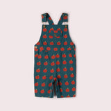 Baby Dungaree Shorts - Apples