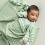 Baby Blanket - Turtles - Soft Green
