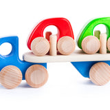 Wooden Car Transporter – Blue