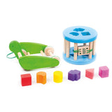 Wooden Snail Shape Sorter + Pull-Along