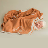 Baby Blanket - Dogs - Ginger + Ecru