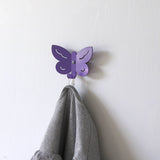 Kids Wall Hook Butterfly - Purple