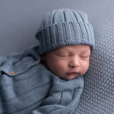 Newborn Knitted Hat - Jeans