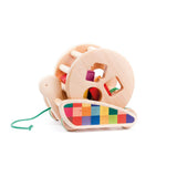 Wooden Snail Shape Sorter + Pull-Along