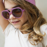 Aviator Polarised Sunglasses - Kids - Mauve Rose