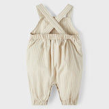 Striped Overalls - Loose Fit - Turtledove