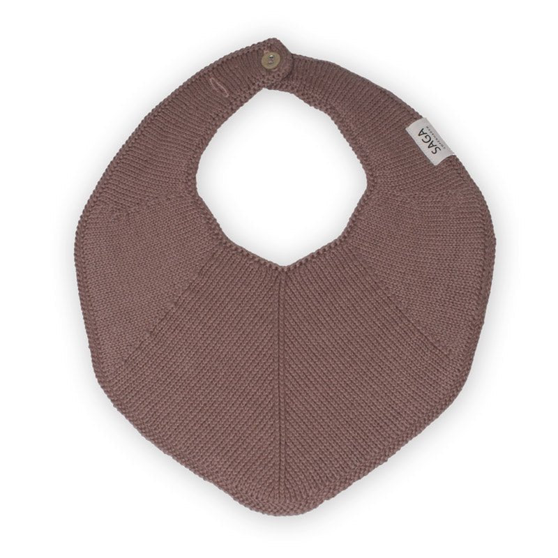 Maypole LaneKnitted Teething Bib - Fjola - Clove - Maypole LaneMaypole LaneKnitted Teething Bib - Fjola - Clove