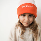 Maypole LaneReversible Knit Beanie - Blush Bloom + Cajun Blossom - Maypole LaneMaypole LaneReversible Knit Beanie - Blush Bloom + Cajun Blossom