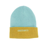 Maypole LaneReversible Knit Beanie - Chartreuse + Sky Blue - Maypole LaneMaypole LaneReversible Knit Beanie - Chartreuse + Sky Blue