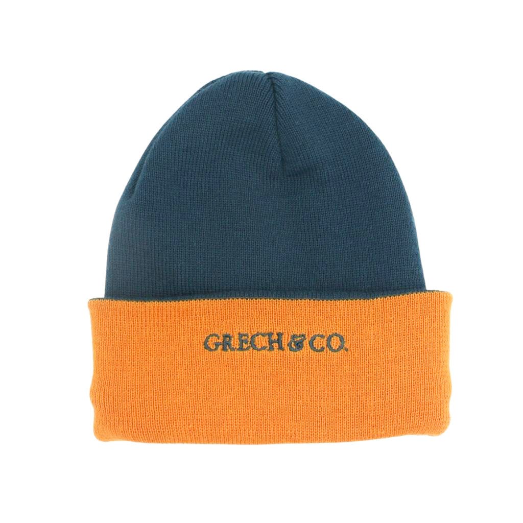 Maypole LaneReversible Knit Beanie - Tuscany + Desert Teal - Maypole LaneMaypole LaneReversible Knit Beanie - Tuscany + Desert Teal