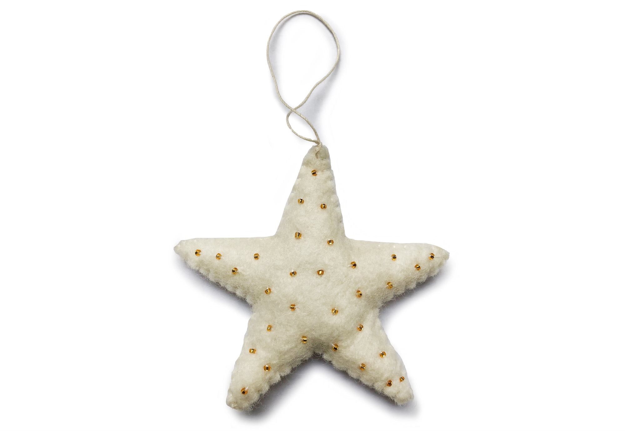 Maypole LaneTree Decoration - Wool White Star - Maypole LaneMaypole LaneTree Decoration - Wool White Star